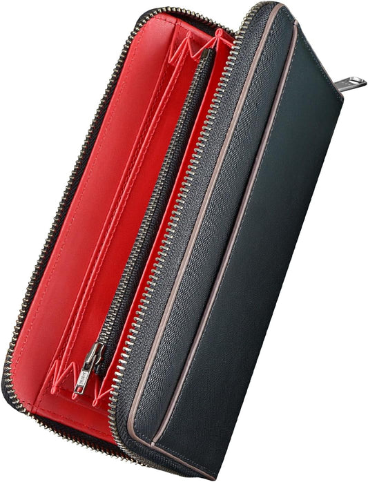 財布 メンズ 長財布 本革 スキミング防止 カード15枚収納 お札 小銭入れ 通帳ポケット 一流の革職人が作る スタイリッシュ 大容量 サイフ ビジネス 牛革